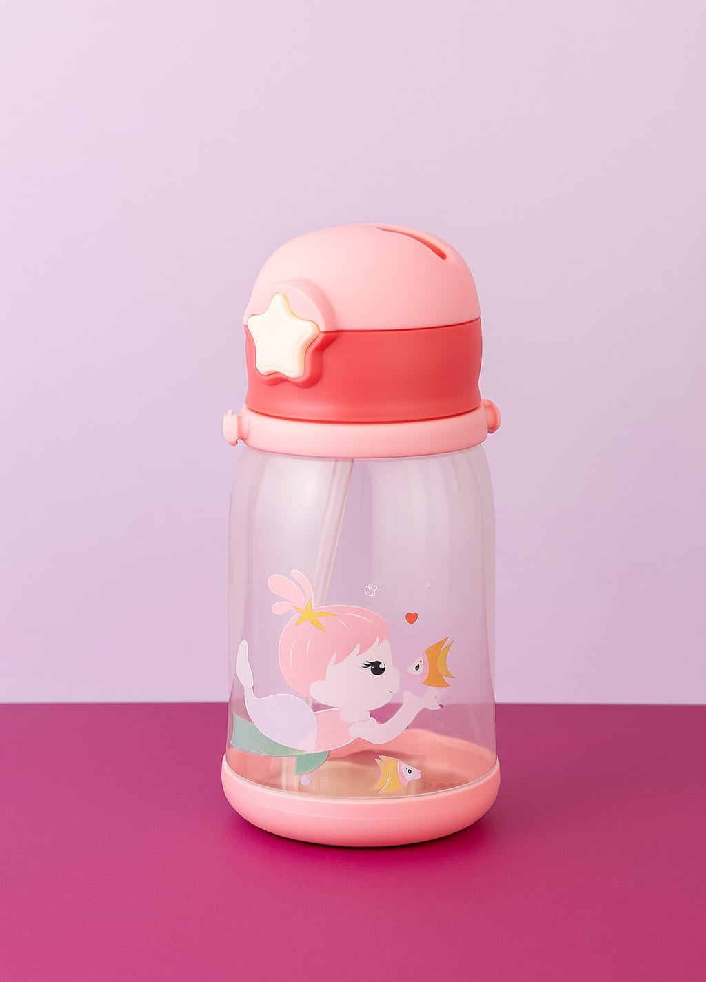 Kids Cartoon Printed Water Bottle with Strap – 500ml