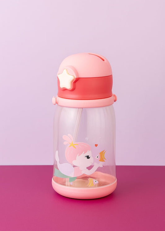Kids Cartoon Printed Water Bottle with Strap – 500ml